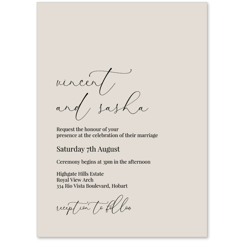 Neutral Love Wedding Invitations