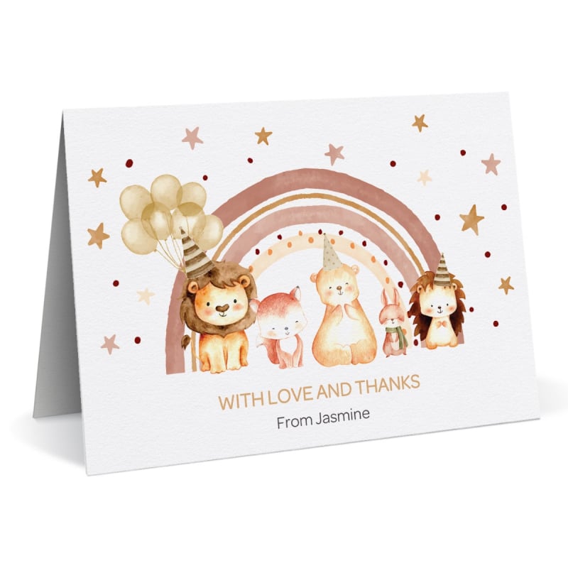 Sweet Boho Rainbow Thank You Cards