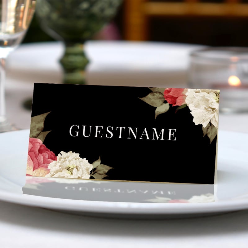 Succulent Roses Placecards