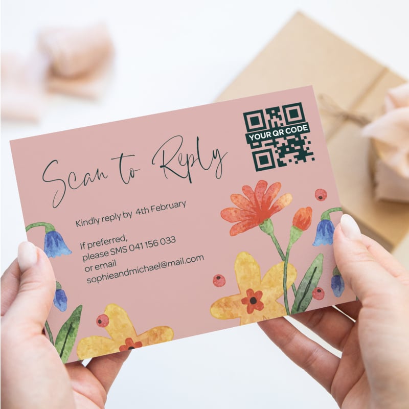 Bouquet Wedding Response Card