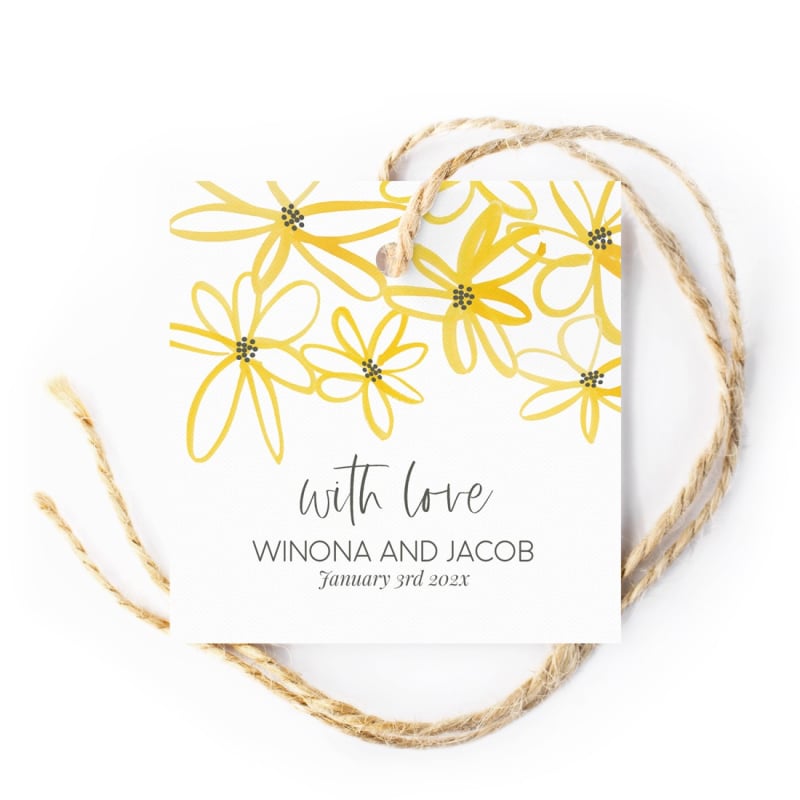 Daisy Chain Wedding Gift Tag