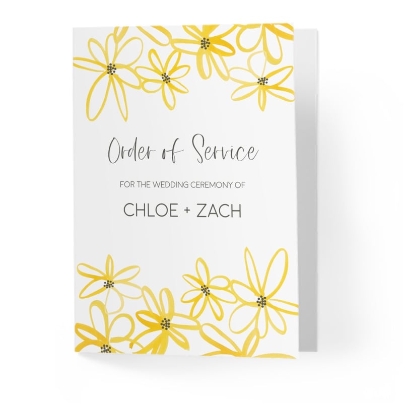 Daisy Chain Order Of Service Booklet Covers