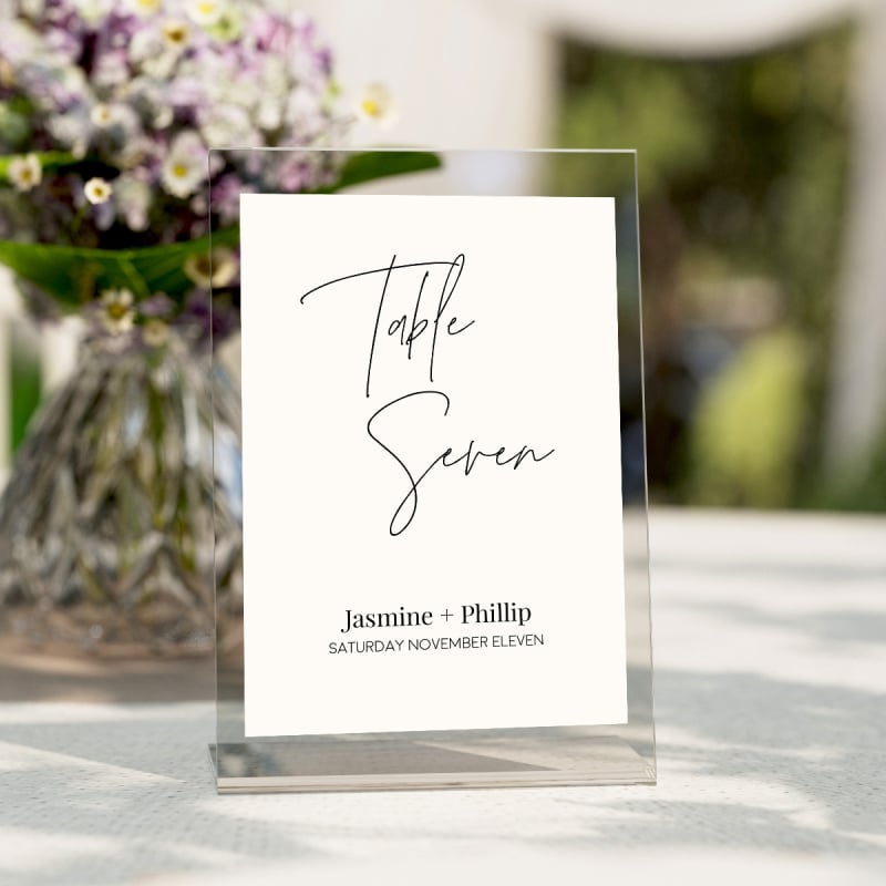 Modern Minimalist Table Numbers