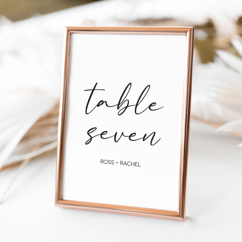 Innocent Wedding Table Numbers 