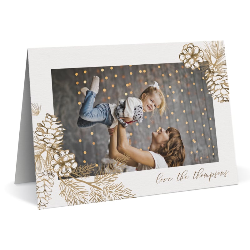Golden Branch Christmas Cards