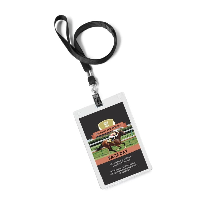 Race Event VIP Pass Invitations