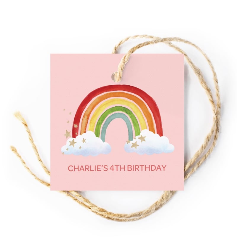 Rainbow Birthday Gift Tags