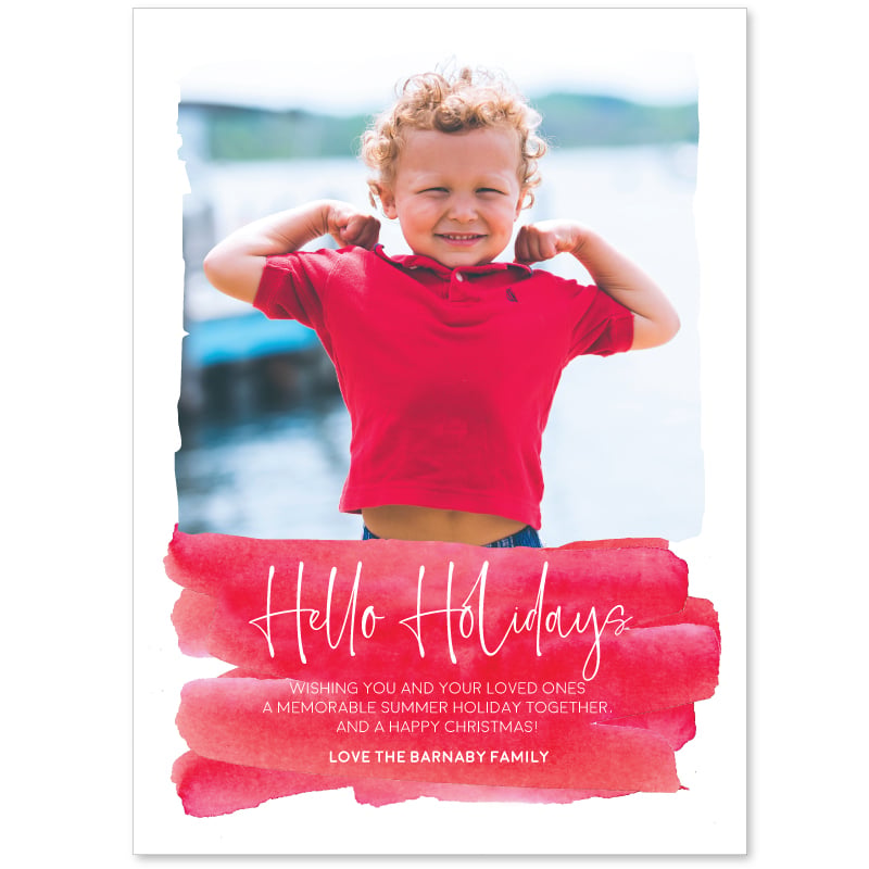 Red Splash Christmas Cards