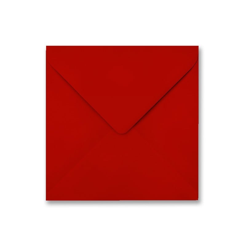 Red 155mm Square Envelope 100gsm
