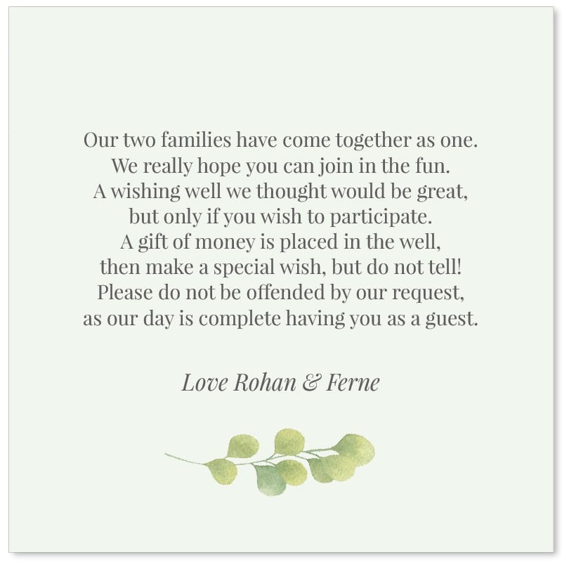 Retreat Wishing Well Card