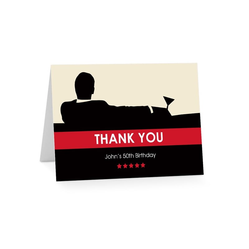 Retro Mad Men Thank You Cards