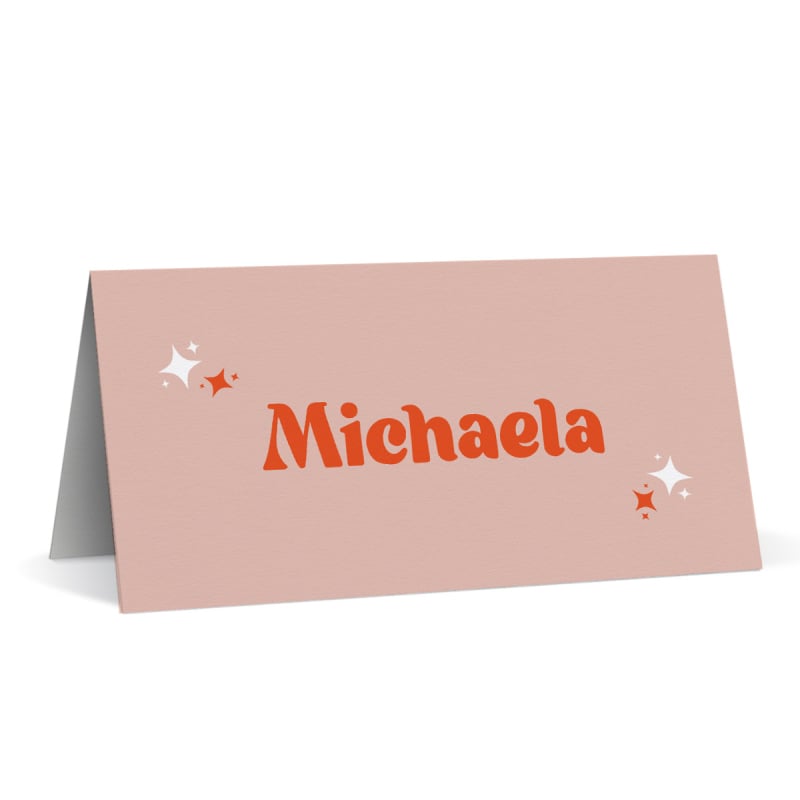 All that Glitters Retro Wedding Placecards