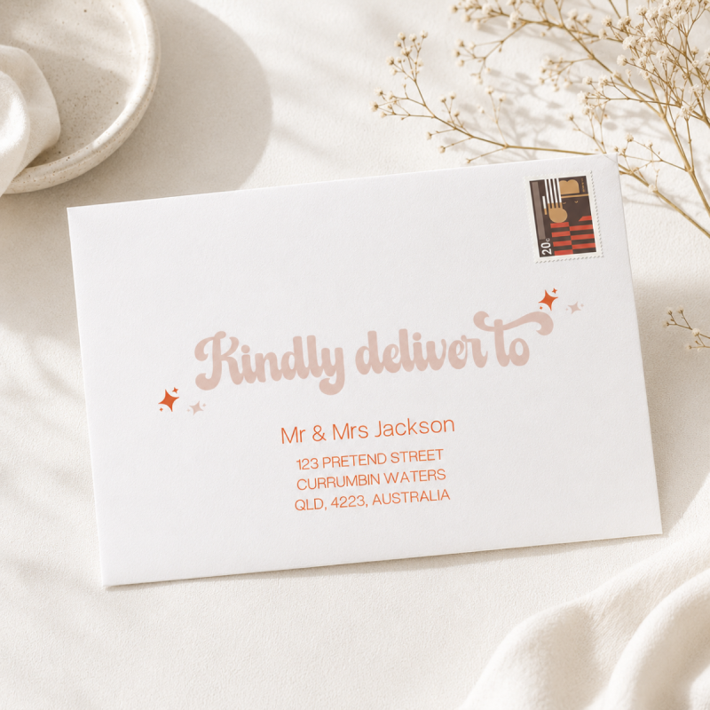 All That Glitters Wedding Envelope Addressing