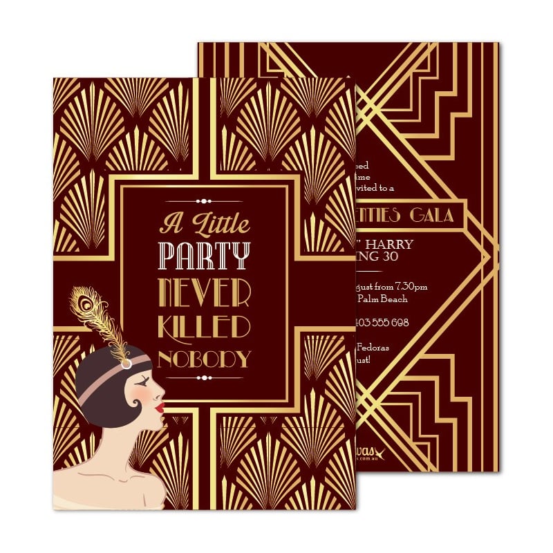 Roaring Twenties Birthday Invitations