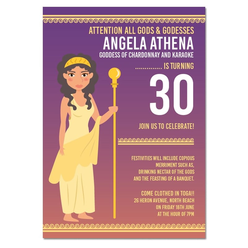Roman Female Birthday Invitations