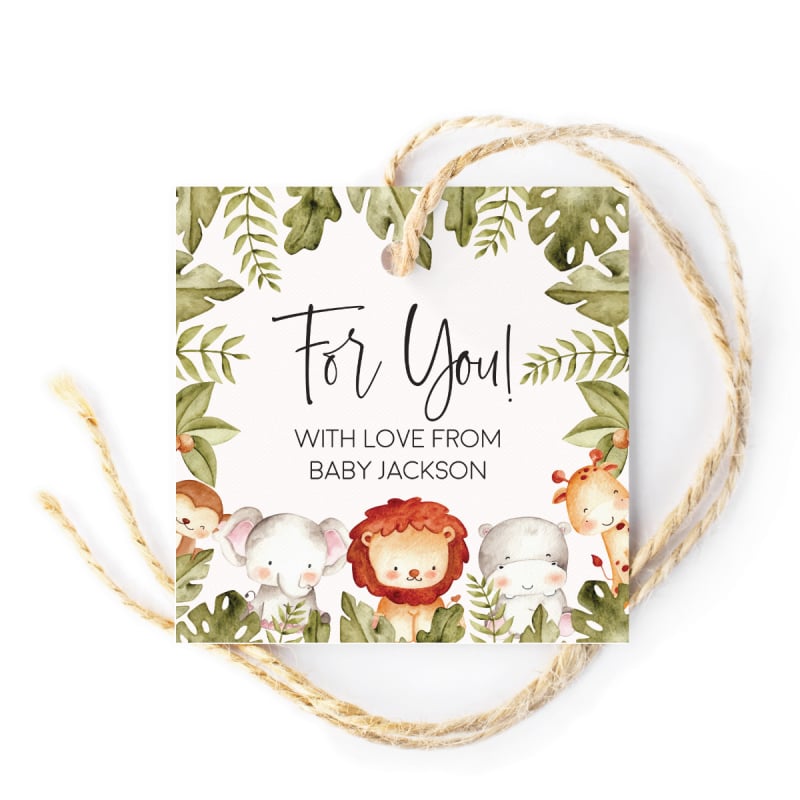 Safari Animals Gift Tags