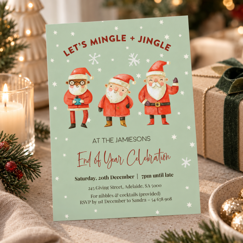 Icons of Christmas Party Invitation
