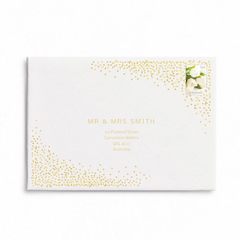Shine Brightly Wedding Envelope Addressing