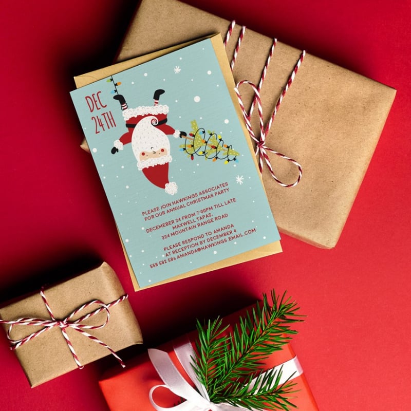 Silly Santa Christmas Invitation