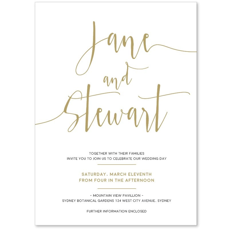 Simple and Elegant Wedding Invitations