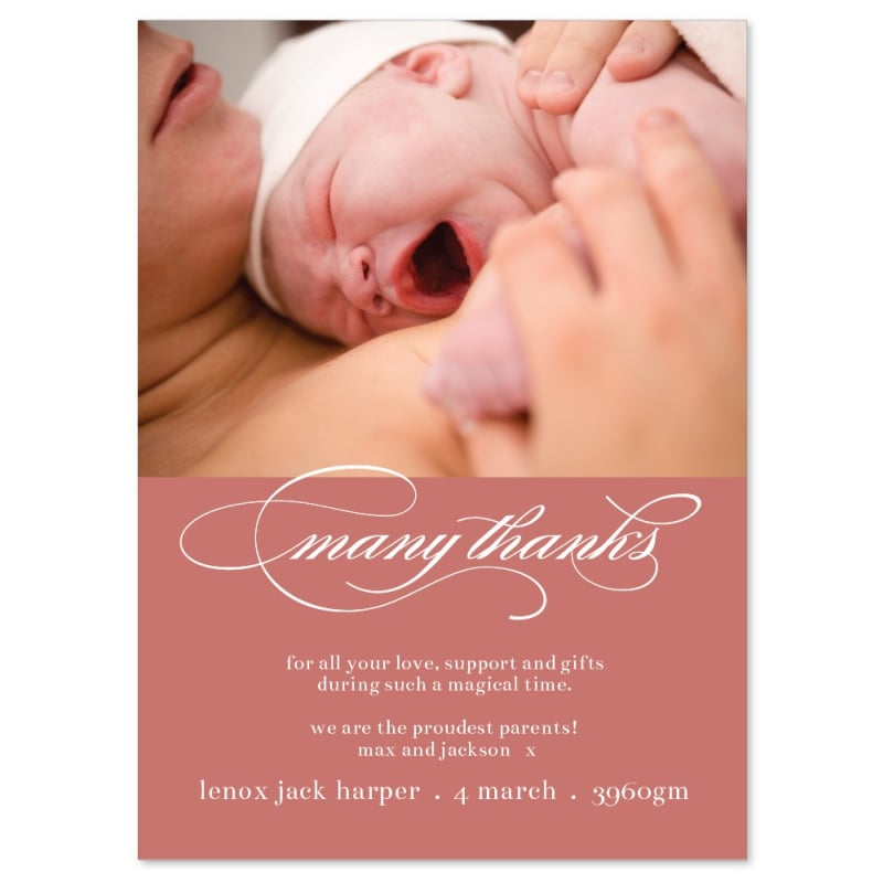 Simple Baby Birth Announcement Cards