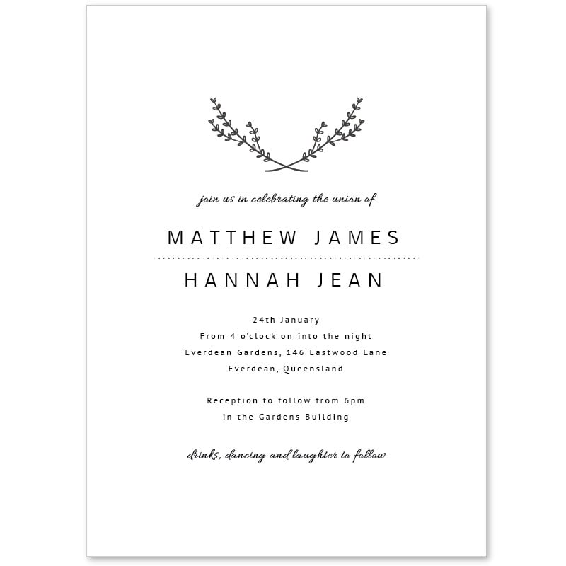 Simple Beauty Wedding Invitations