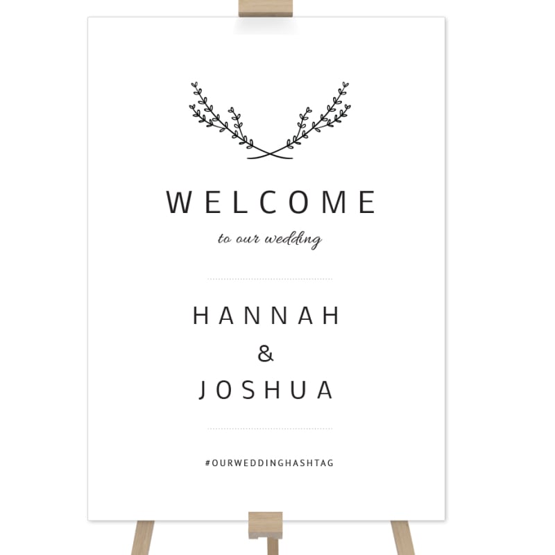 Simple Beauty Welcome Sign