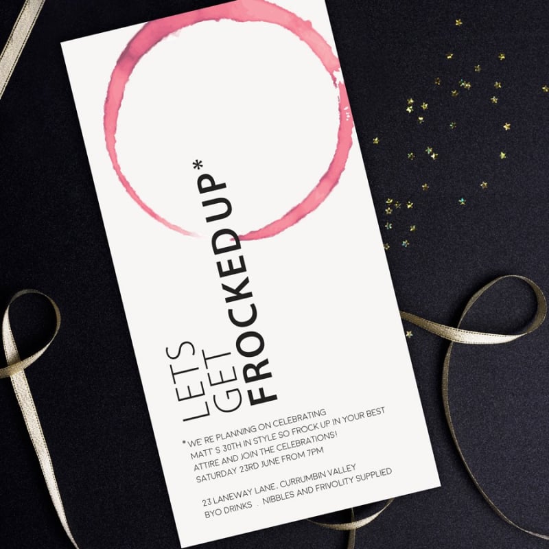 Frocked Up Party Invitations