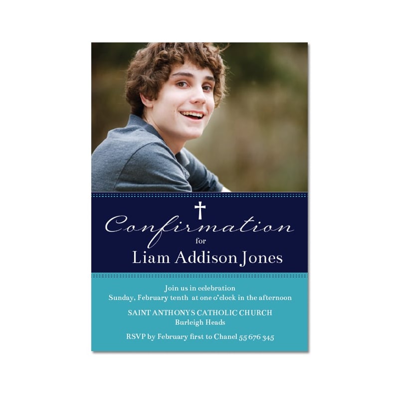 Simple Portrait Religious Invitations