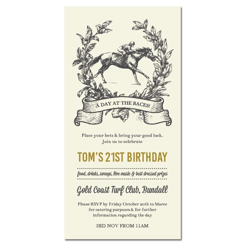 Sketched Horse Invitations