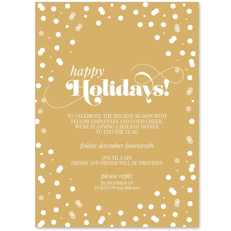 Sophisticated Holidays Christmas Invitations