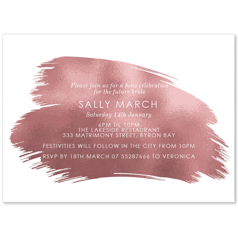 Splash Out Hens Invitations