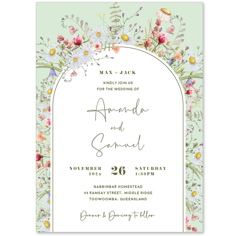 Spring Vibes Wedding Invitations