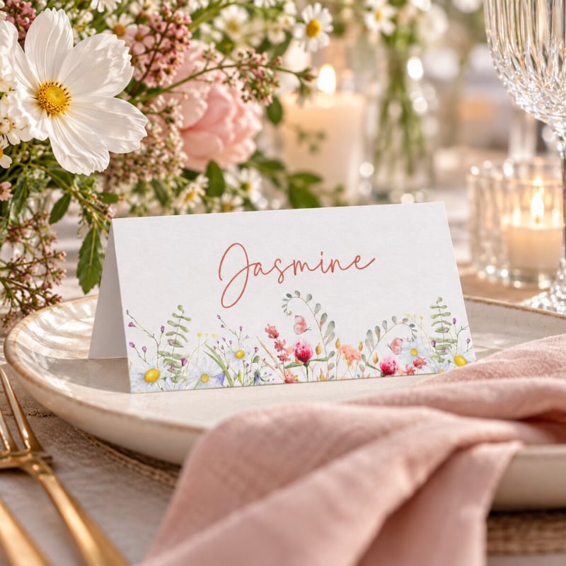 Spring Vibes Wedding Placecards