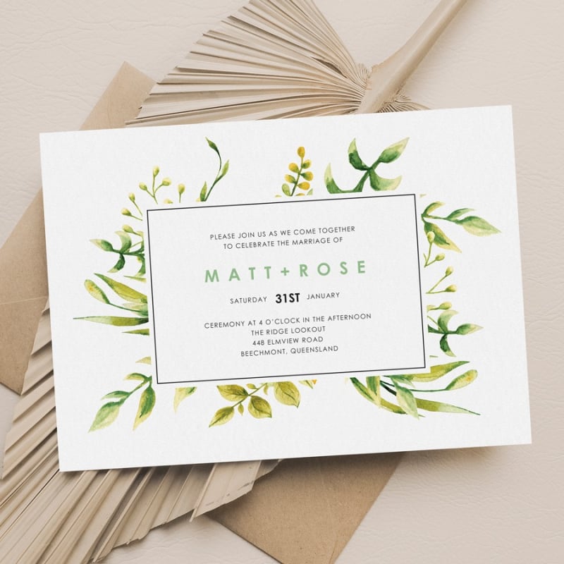 Springtime Wedding Invitations