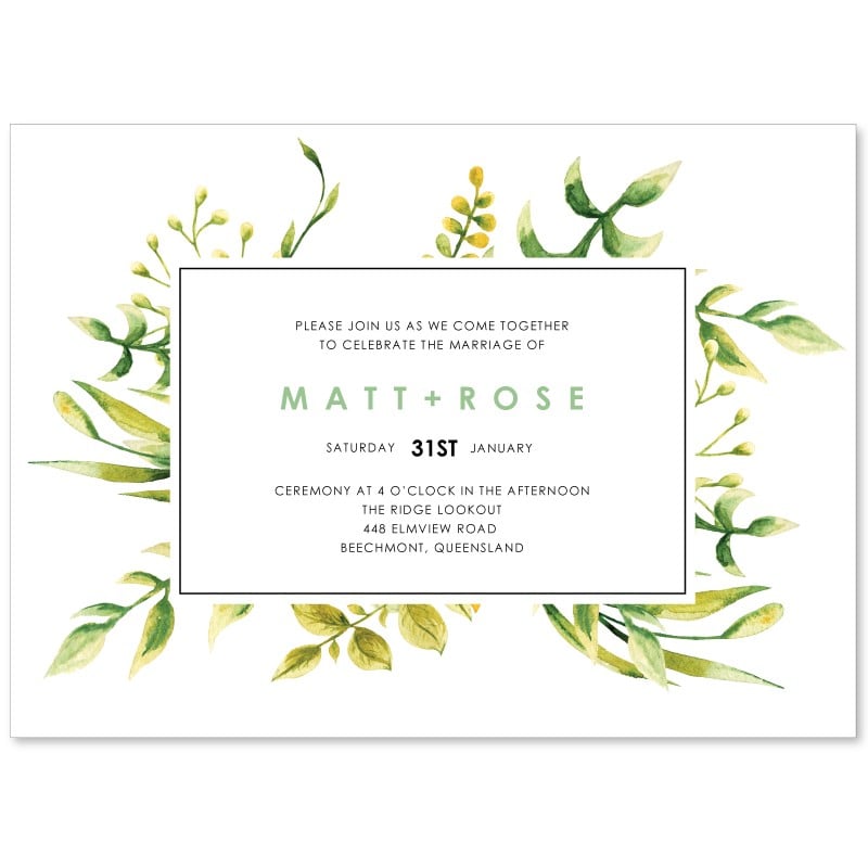 Springtime Wedding Invitations
