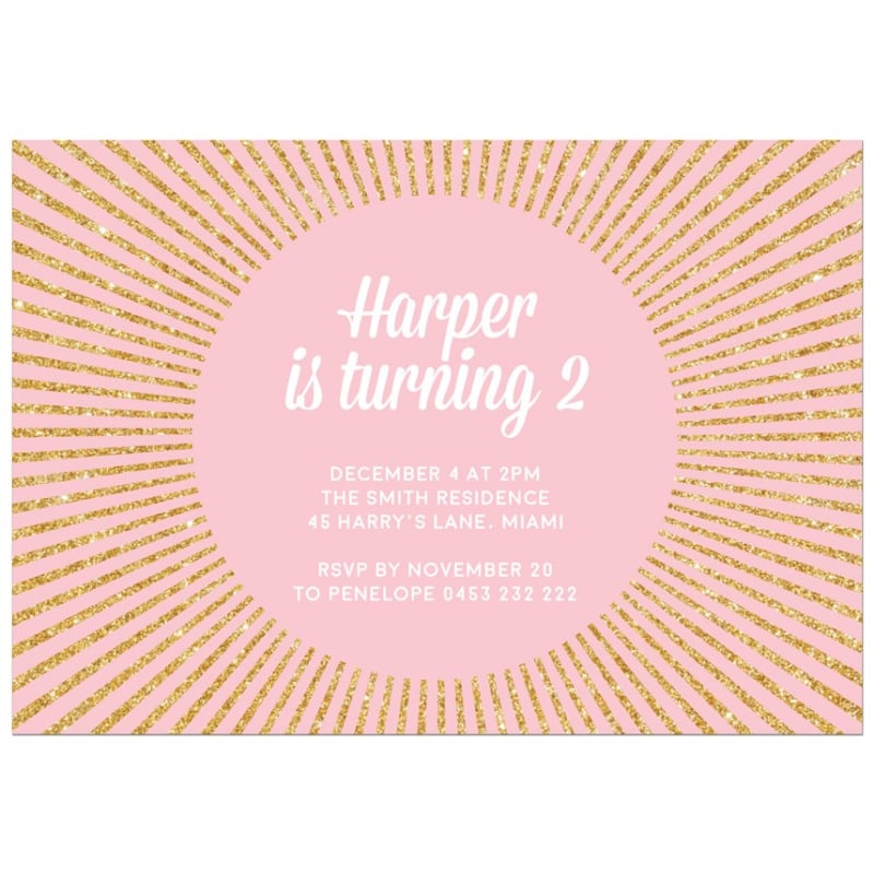 Starburst Birthday Invitations