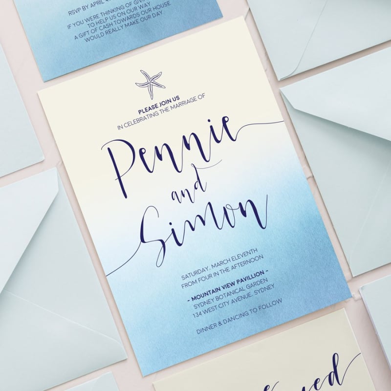 Starfish Wedding Invitations