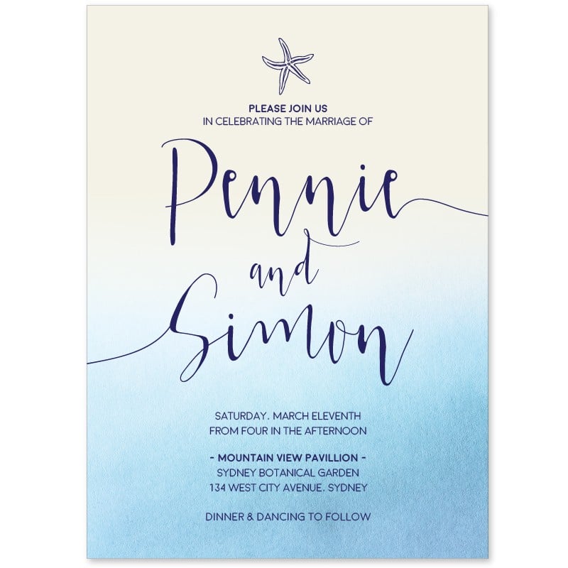 Starfish Wedding Invitations