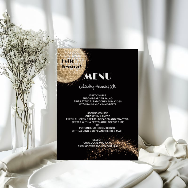 Studio 54 Menus