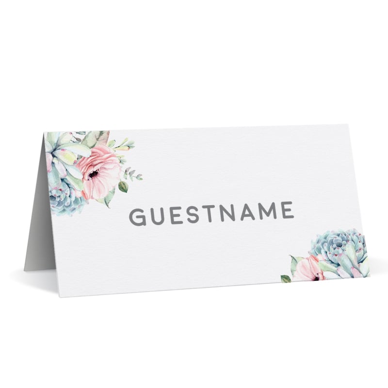 Modern Bouquet Wedding Placecards