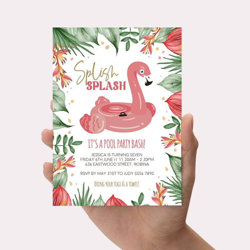 Summer Party Birthday Invitations