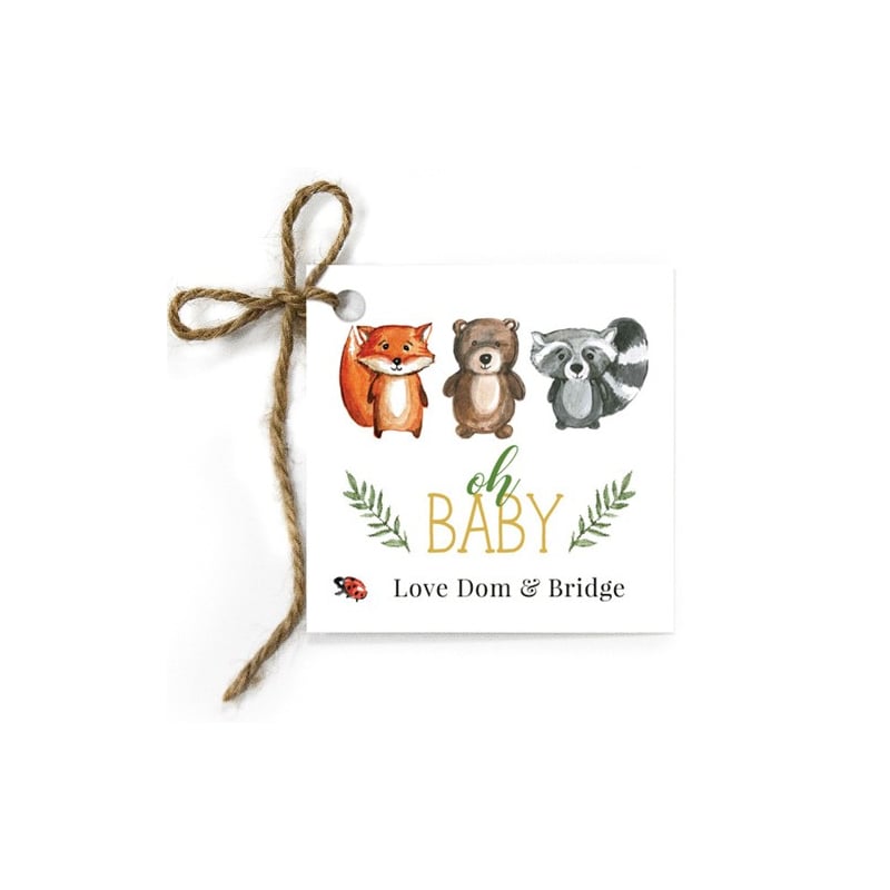 Sweet Baby Wreath Baby Shower Gift Tags