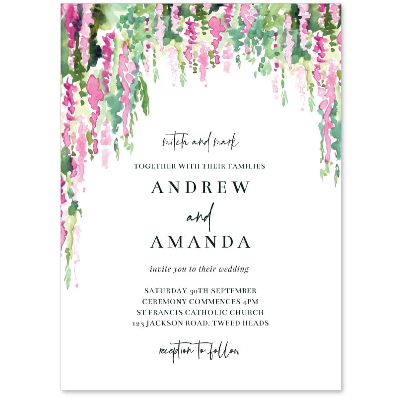 Sweet Floral Wedding Invitations