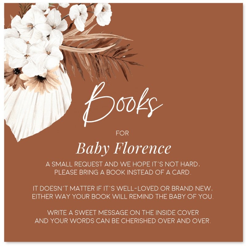 Sweet Mist Boho Baby Shower Wishing Well Card