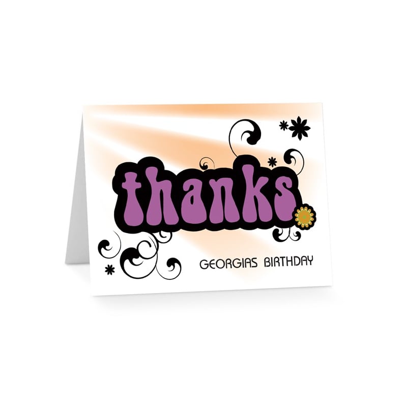 Swinging Sixties Birthday Thank You Cards