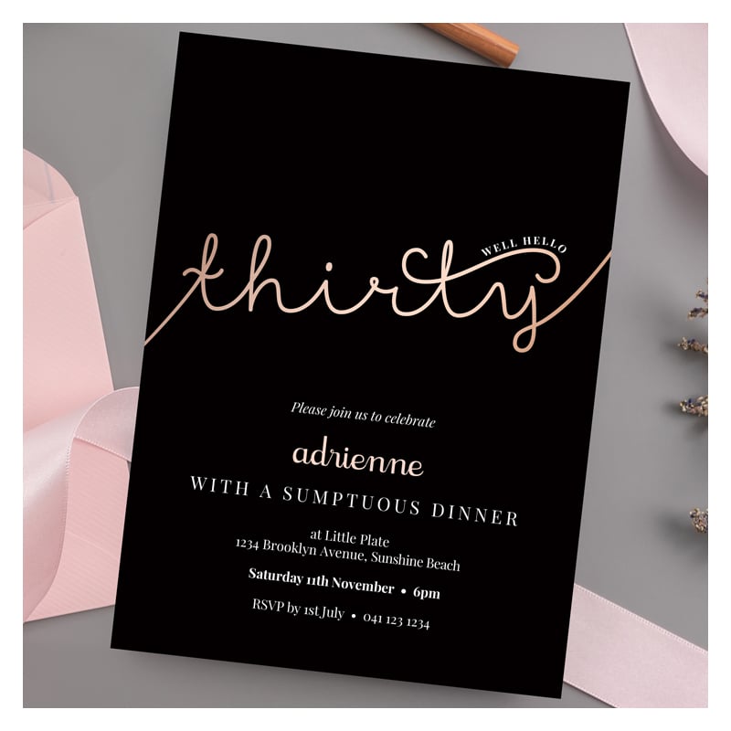 Rise and Shine 30 Birthday Invitations
