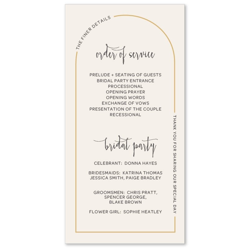 This Modern Love Printed Wedding Programs