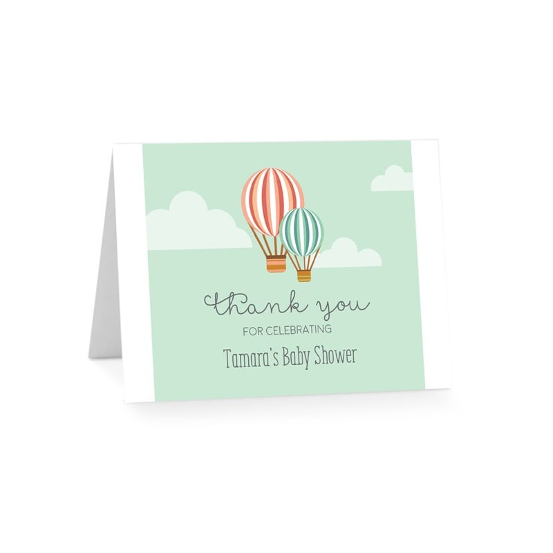 Up, up and Away Baby Shower Thank You Cards