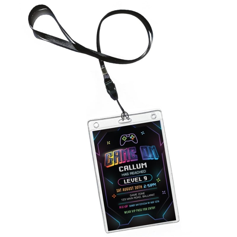 Gamer - Video Game VIP Pass Invitations